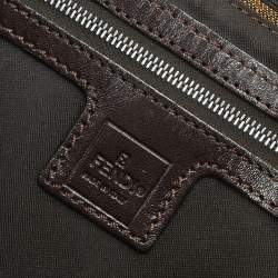 Pre Owned حقيبة فندي باغيت نسج زوكا بني