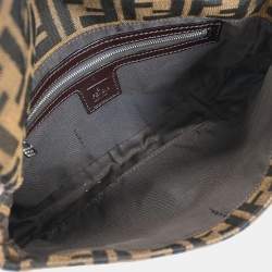 Pre Owned حقيبة فندي باغيت نسج زوكا بني