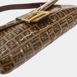 مملوكة مسبقًا Fendi Brown Zucchino Baguette Handbag