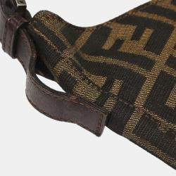 مملوكة مسبقًا حقيبة فندي هوبو زوكا بني/أسود