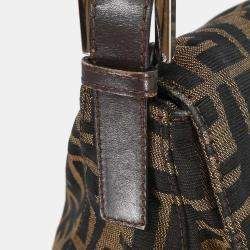 مملوكة مسبقًا Fendi Brown Canvas Zucca Mamma Baguette Handbag