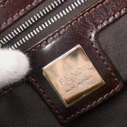 مملوكة مسبقًا حقيبة فنْدي جلد بني كورْدُروي