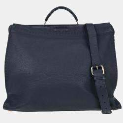 مملوكة مسبقًا Fendi Navy Peekaboo Fit Monster 2Way Handbag