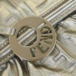 مملوكة مسبقًا Fendi Gold Zucca Chef Handbag