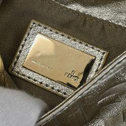 مملوكة مسبقًا Fendi Gold Zucca Chef Handbag