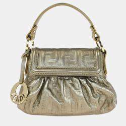 مملوكة مسبقًا Fendi Gold Zucca Chef Handbag