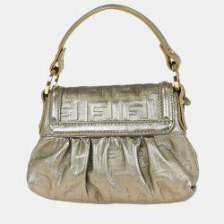 مملوكة مسبقًا Fendi Gold Zucca Chef Handbag