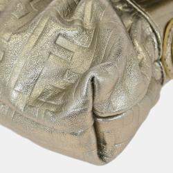 مملوكة مسبقًا Fendi Gold Zucca Chef Handbag