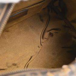 Pre Owned حقيبة فندي يد بنية قماش مطلي زوكا شبكة