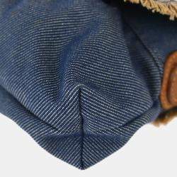 Pre Owned حقيبة فندي بلو دينيم شيف