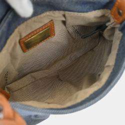 Pre Owned حقيبة فندي بلو دينيم شيف