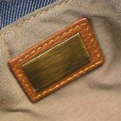 Pre Owned حقيبة فندي بلو دينيم شيف