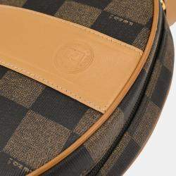 مملوكة مسبقًا حقيبة كتف بصيغة مربعة بيفونا بني وأسود من فندي