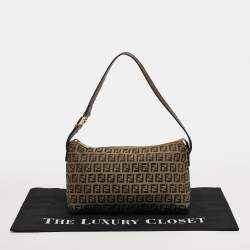 مملوكة مسبقًا Fendi Beige/Brown Zucchino Canvas Pochette Bag