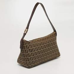 مملوكة مسبقًا Fendi Beige/Brown Zucchino Canvas Pochette Bag