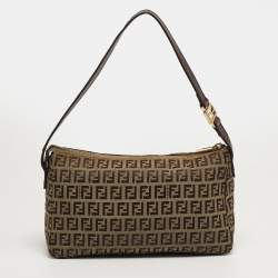 مملوكة مسبقًا Fendi Beige/Brown Zucchino Canvas Pochette Bag
