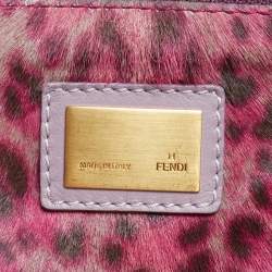 Pre Owned Fendi Peekaboo Large Lilac Leather Tote