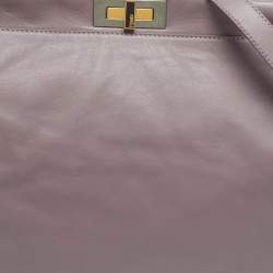 Pre Owned Fendi Peekaboo Large Lilac Leather Tote