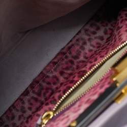 Pre Owned Fendi Peekaboo Large Lilac Leather Tote