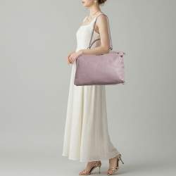 Pre Owned Fendi Peekaboo Large Lilac Leather Tote