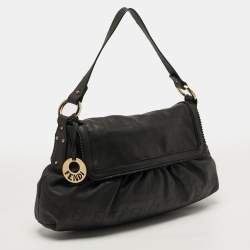 مملوكة مسبقًا حقيبة كتف فندي شيف جلد مثقوب بني شوكو FF