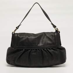 مملوكة مسبقًا حقيبة كتف فندي شيف جلد مثقوب بني شوكو FF