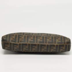 Pre Owned Fendi Tobacco/Brown Zucca Coated Canvas Zip Pouch