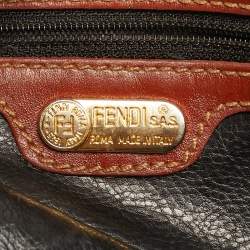 Pre Owned Fendi Tobacco/Brown Zucca Coated Canvas Zip Pouch