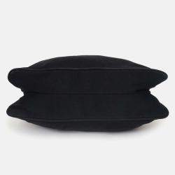 Pre Owned Fendi Black Nylon Mama Double Flap Baguette