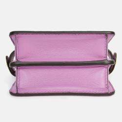 مملوكة مسبقًا حقيبة فندي بيكابو نانو جلد حمل حمل جلدي بنفسجي بحزام