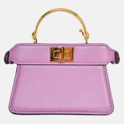 مملوكة مسب قًا حقيبة فندي بيكابو نانو جلد حمل حمل جلدي بنفسجي بحزام