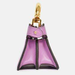 مملوكة مسبقًا حقيبة فندي بيكابو نانو جلد حمل حمل جلدي بنفسجي بحزام