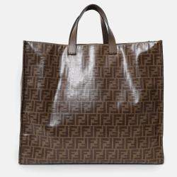 مملوكة مسبقًا Fendi Brown FF Monogram Large Tote Bag