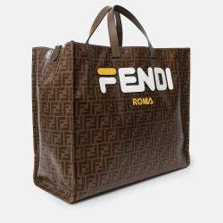 مملوكة مسبقًا Fendi Brown FF Monogram Large Tote Bag