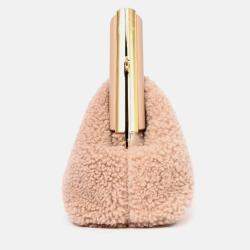 مملوكة مسبقًا حقيبة كلتش فندي شيرلينغ وردي صغيرة فيرست مع حزام