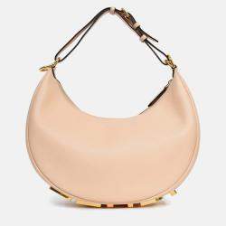 مملوكة مسبقًا حقيبة على الكتف فندي "فينديقراثي" جلد خوخي