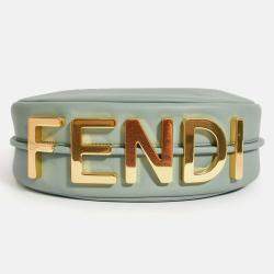 مملوكة مسبقًا حقيبة كتف فندي فينديجرافي جلد أزرق