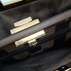 Pre Owned Fendi Brown Leather Peekaboo Medium