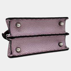 Pre Owned Fendi Purple Leather Selleria Peekaboo I See U Petite