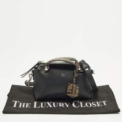 Pre Owned Fendi By The Way Mini Black/Brown Leather Crossbody Bag