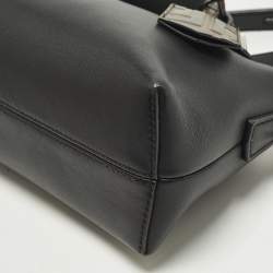 Pre Owned Fendi By The Way Mini Black/Brown Leather Crossbody Bag