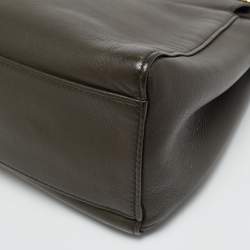 مملوكة مسبقًا Fendi Peekaboo Mini Dark Brown Leather Top Handle Bag