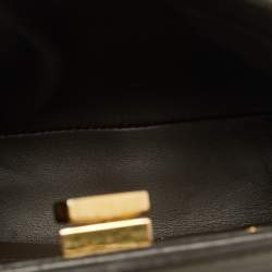 مملوكة مسبقًا Fendi Peekaboo Mini Dark Brown Leather Top Handle Bag