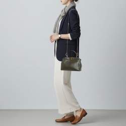 مملوكة مسبقًا Fendi Peekaboo Mini Dark Brown Leather Top Handle Bag