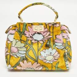 Pre Owned حقيبة يد علوية فندي بيكابو جلد أخضر صغيرة