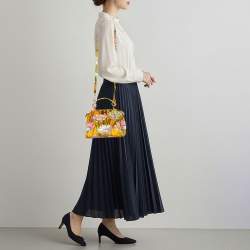 Pre Owned حقيبة يد علوية فندي بيكابو جلد أخضر صغيرة