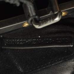 Pre Owned Fendi Peekaboo Mini Black Leather Top Handle Bag