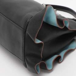 Pre Owned حقيبة فندي يد علوية بيكابوو جلد أسود بكشاكش صغيرة