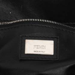 Pre Owned حقيبة فندي يد علوية بيكابوو جلد أسود بكشاكش صغيرة