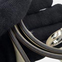 Pre Owned Fendi Zucca 2-Way Mini Bag Black/White Fur Leather